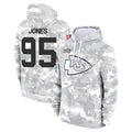 Kdoa KC.Chiefs #95 Chris Jones Player Arctic Camo Salute to Service Hoodies Stitched Jerseys