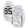 Kdoa KC.Chiefs #95 Chris Jones Player Arctic Camo Salute to Service Hoodies Limited Game Stitched Jerseys