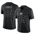 Kdoa KC.Chiefs #95 Chris Jones Player Black RFLCTV Limited Stitched Jerseys