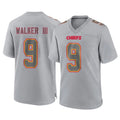 Kdoa KC.Chiefs #9 Kenneth Walker III Player Gray Atmosphere Fashion Game Stitched Jerseys