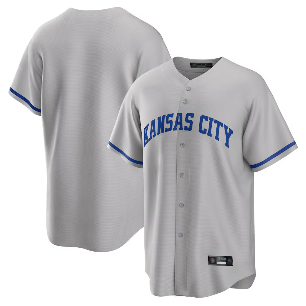 Kdoa KC.Royals Gray Game Home Blank Player Stitched Jerseys