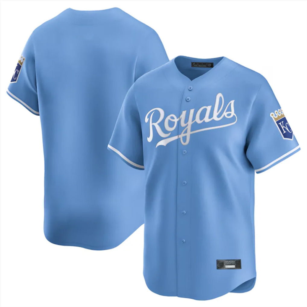 Kdoa KC.Royals Light Blue Alt Limited Home Blank Player Stitched Jerseys