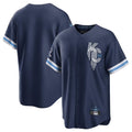 Kdoa KC.Royals Navy City Connect Home Game Blank Player Stitched Jerseys