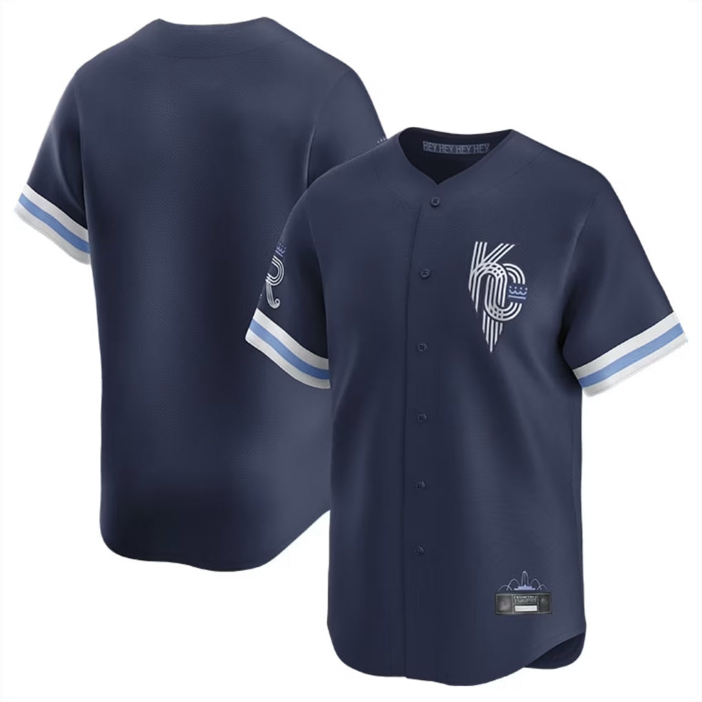 Kdoa KC.Royals Navy City Connect Limited Home Blank Player Stitched Jerseys