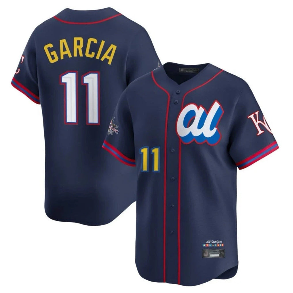 Kdoa KC.Royals #11 Maikel Garcia Player Navy Limited American League All-Star Edition Stitched Jerseys
