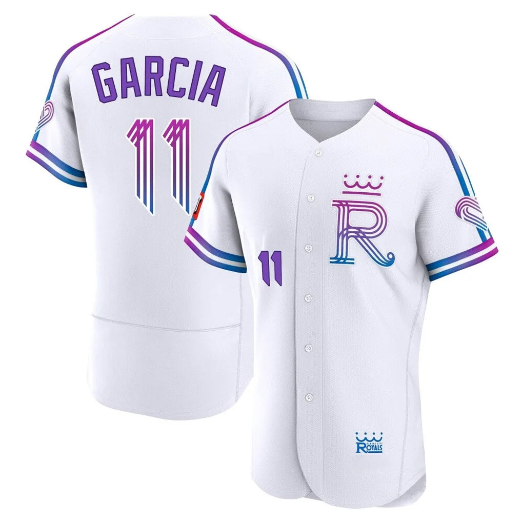 Kdoa KC.Royals #11 Maikel Garcia Player White 2026 City Connect Limited Elite Home Stitched Jerseys