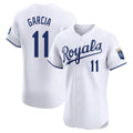 Kdoa KC.Royals #11 Maikel Garcia Player White Alt Limited Elite Home Stitched Jerseys