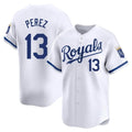 Kdoa KC.Royals #13 Salvador Perez Player White Alt Limited Home Stitched Jerseys