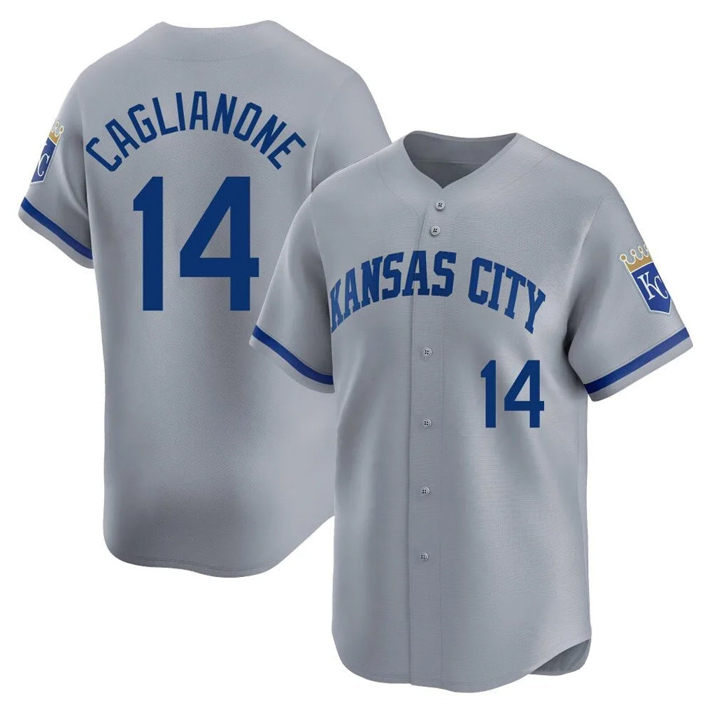 Kdoa KC.Royals #14 Jac Caglianone Player Gray Limited Home Stitched Jerseys