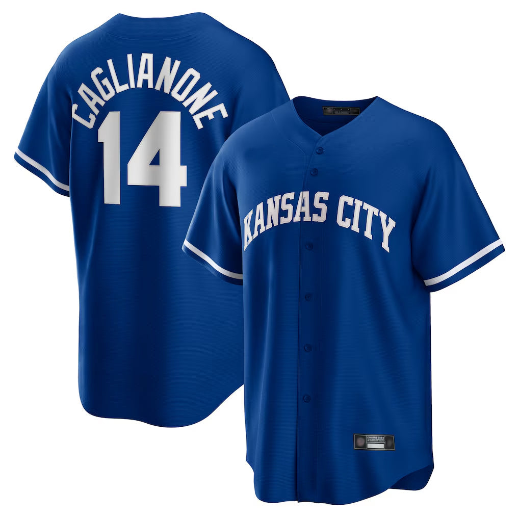 Kdoa KC.Royals #14 Jac Caglianone Player Royal Game Home Stitched Jerseys