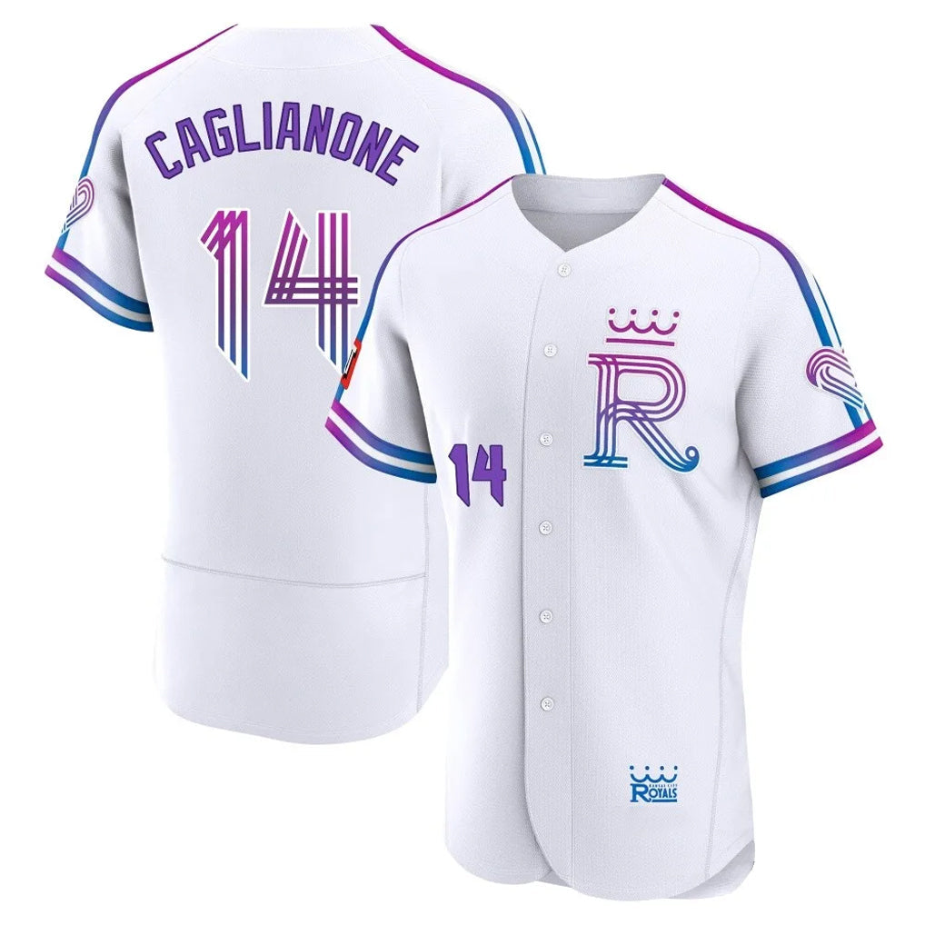 Kdoa KC.Royals #14 Jac Caglianone Player White 2026 City Connect Limited Elite Home Stitched Jerseys