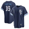 Kdoa KC.Royals #16 Bo Jackson Player Navy City Connect Home Game Stitched Jerseys