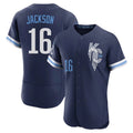 Kdoa KC.Royals #16 Bo Jackson Player Navy City Connect Limited Elite Home Stitched Jerseys