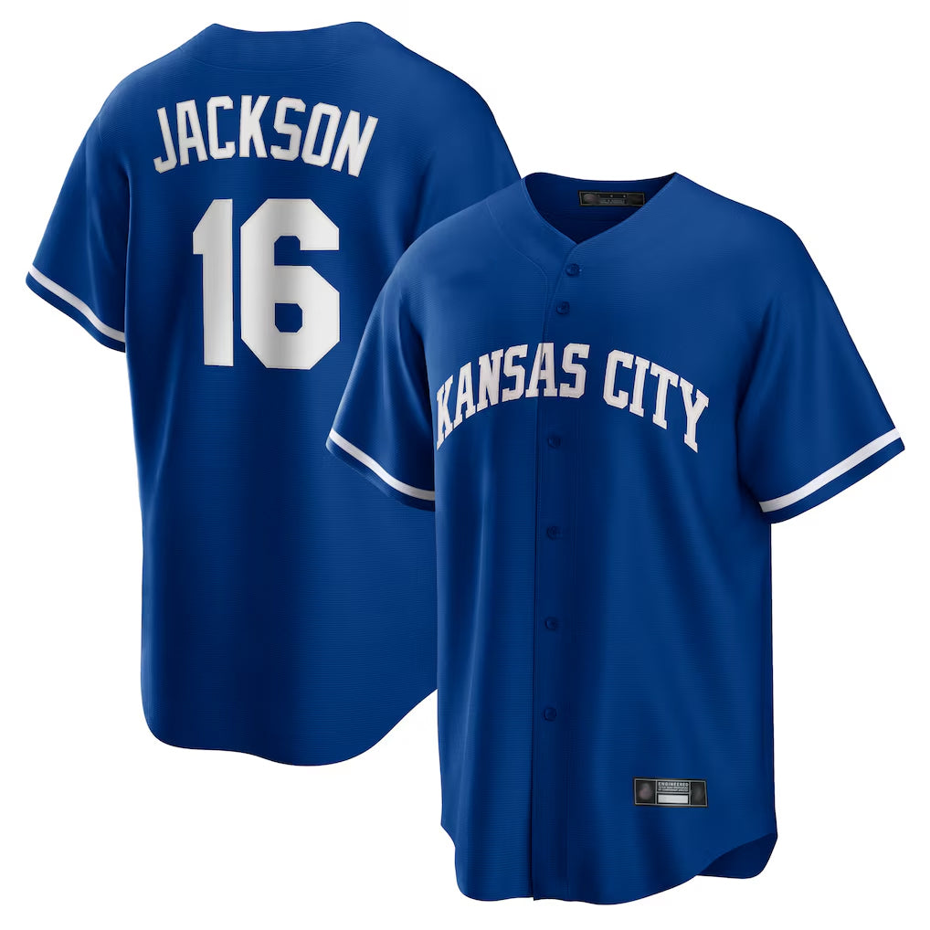 Kdoa KC.Royals #16 Bo Jackson Player Royal Game Home Stitched Jerseys