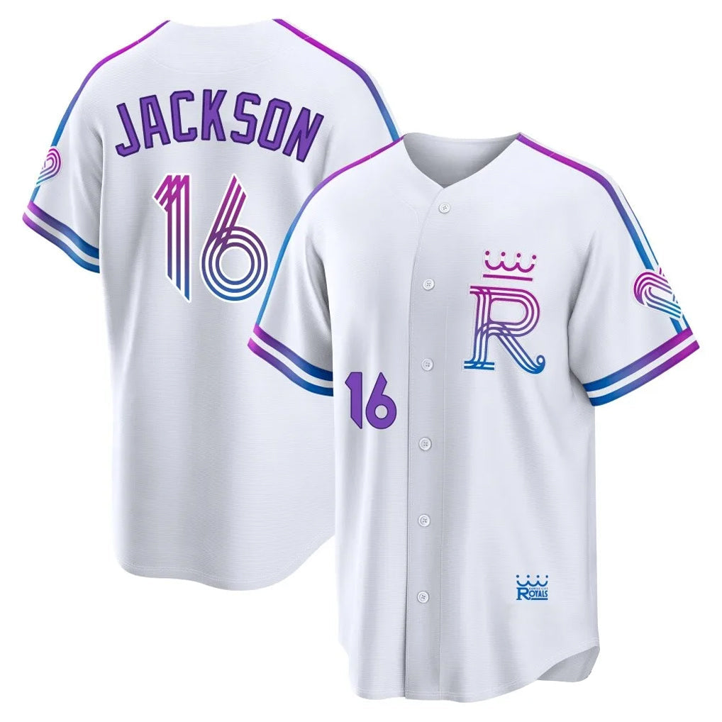 Kdoa KC.Royals #16 Bo Jackson Player White 2026 City Connect Limited Home Stitched Jerseys