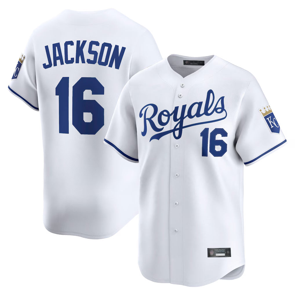 Kdoa KC.Royals #16 Bo Jackson Player White Alt Limited Home Stitched Jerseys