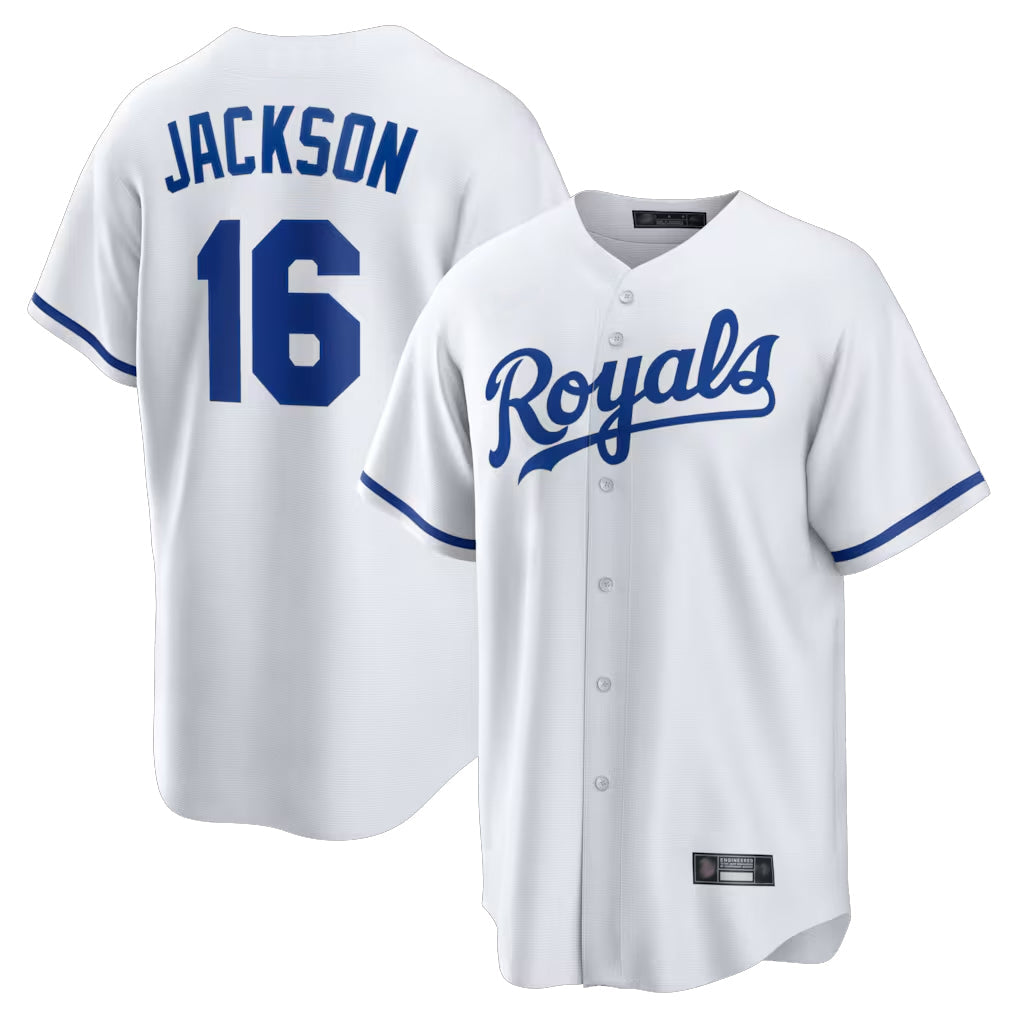 Kdoa KC.Royals #16 Bo Jackson Player White Home Game Stitched Jerseys