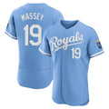 Kdoa KC.Royals #19 Michael Massey Player Light Blue Alt Limited Elite Home Stitched Jerseys