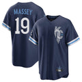 Kdoa KC.Royals #19 Michael Massey Player Navy City Connect Home Game Stitched Jerseys