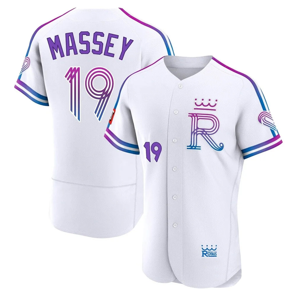 Kdoa KC.Royals #19 Michael Massey Player White 2026 City Connect Limited Elite Home Stitched Jerseys