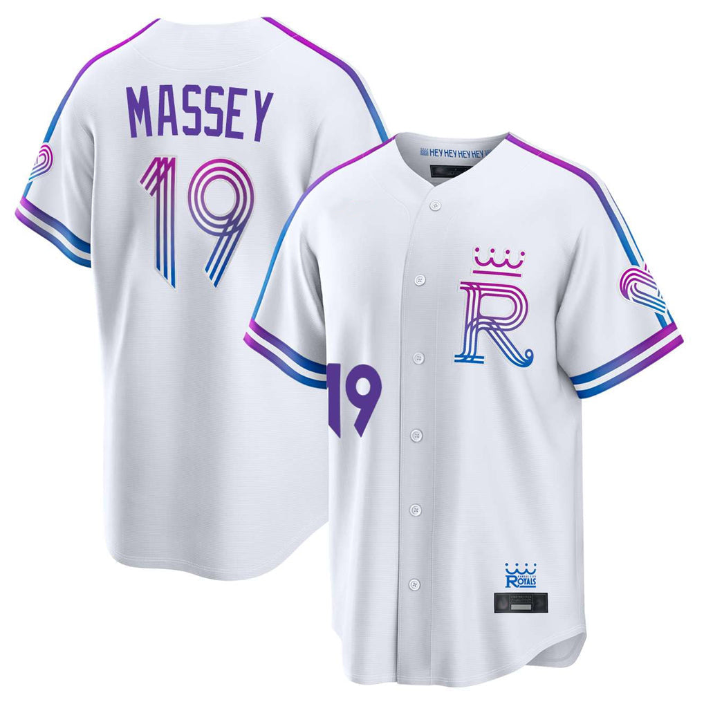 Kdoa KC.Royals #19 Michael Massey Player White 2026 City Connect Limited Home Stitched Jerseys