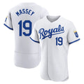 Kdoa KC.Royals #19 Michael Massey Player White Limited Elite Home Game Stitched Jerseys