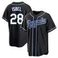 Kdoa KC.Royals #28 Kyle Isbel Player Black Carbon Fashion Home Game Stitched Jerseys