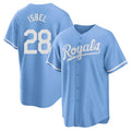 Kdoa KC.Royals #28 Kyle Isbel Player Light Blue Home Game Stitched Jerseys