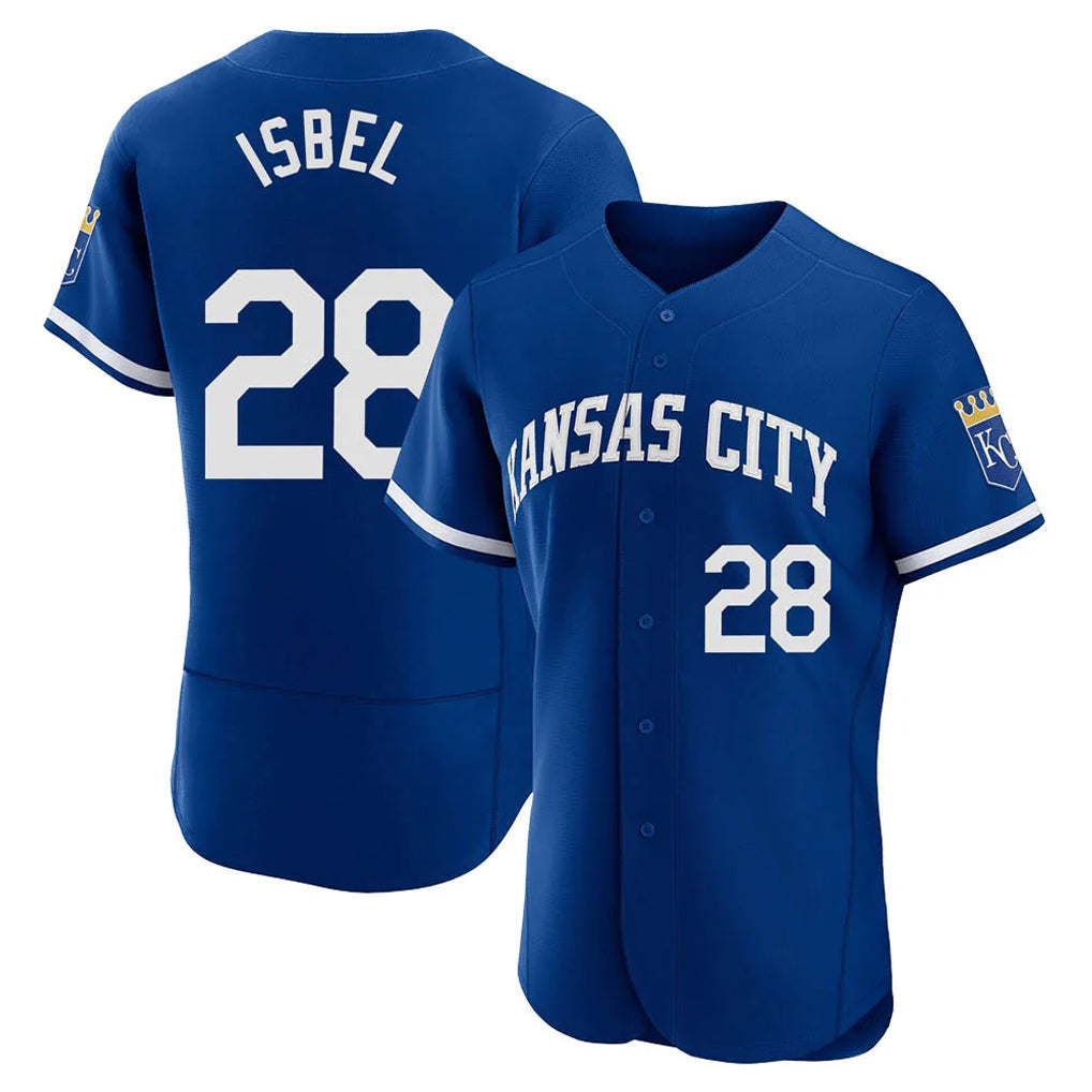 Kdoa KC.Royals #28 Kyle Isbel Player Royal City Connect Limited Elite Home Game Stitched Jerseys