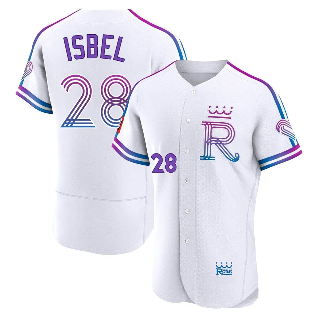 Kdoa KC.Royals #28 Kyle Isbel Player White 2026 City Connect Limited Elite Home Stitched Jerseys