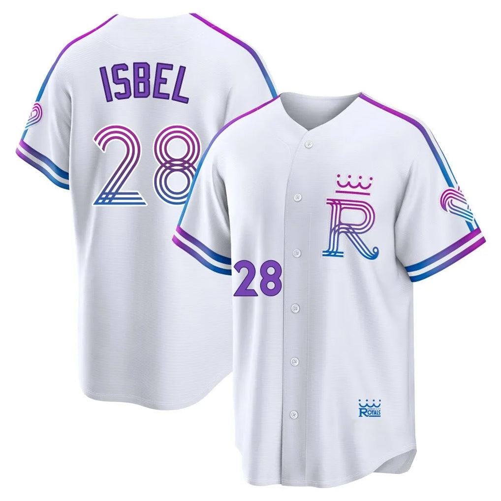 Kdoa KC.Royals #28 Kyle Isbel Player White 2026 City Connect Limited Home Stitched Jerseys