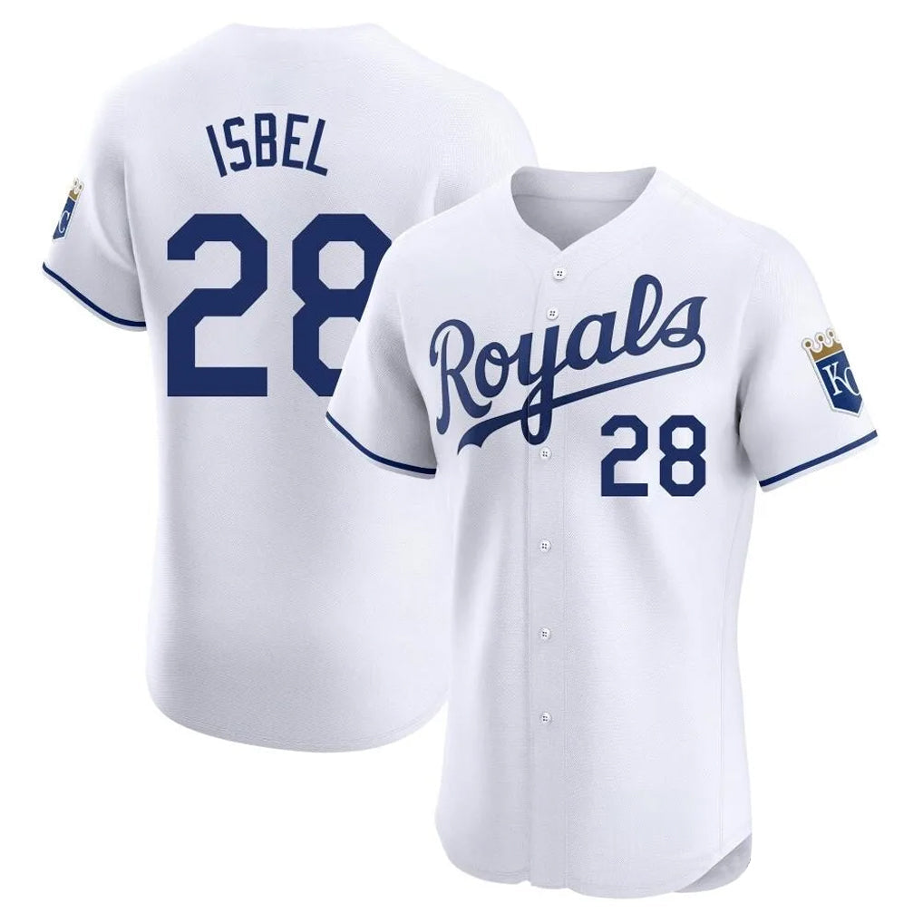 Kdoa KC.Royals #28 Kyle Isbel Player White Alt Limited Elite Home Stitched Jerseys