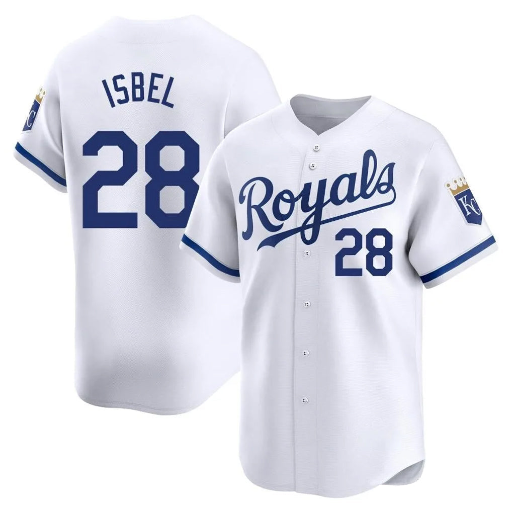 Kdoa KC.Royals #28 Kyle Isbel Player White Alt Limited Home Stitched Jerseys