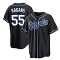 Kdoa KC.Royals #55 Cole Ragans Player Black Carbon Fashion Home Game Stitched Jerseys