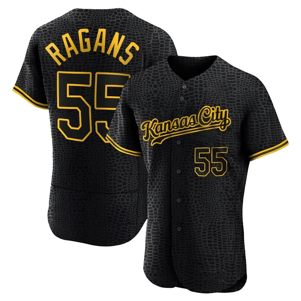 Kdoa KC.Royals #55 Cole Ragans Player Black Snake Skin City Limited Elite Stitched Jerseys