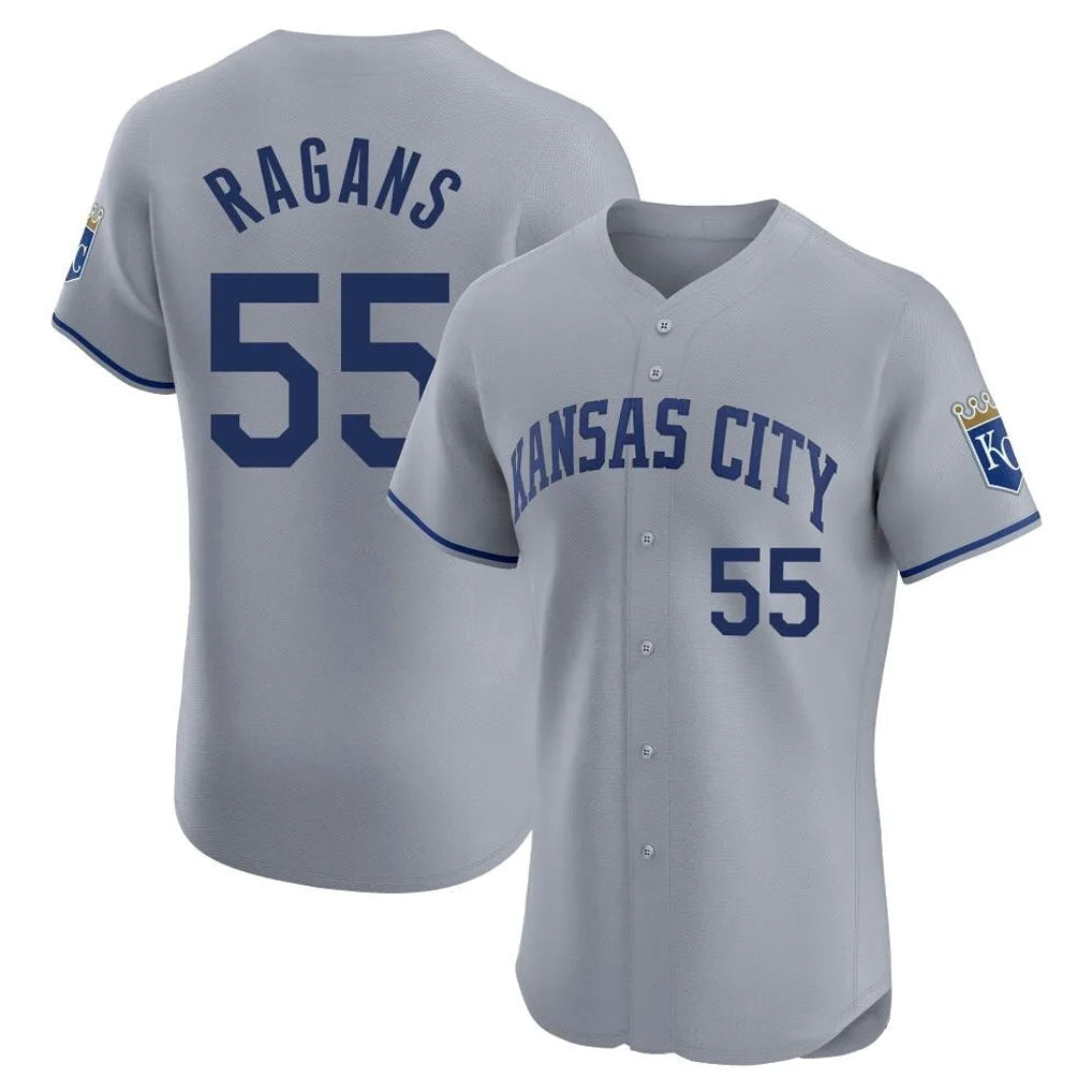 Kdoa KC.Royals #55 Cole Ragans Player Gray Limited Elite Home Stitched Jerseys