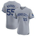 Kdoa KC.Royals #55 Cole Ragans Player Gray Limited Elite Home Stitched Jerseys