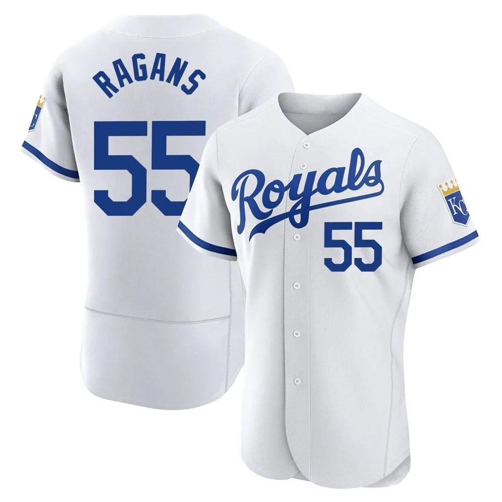 Kdoa KC.Royals #55 Cole Ragans Player White Limited Elite Home Game Stitched Jerseys