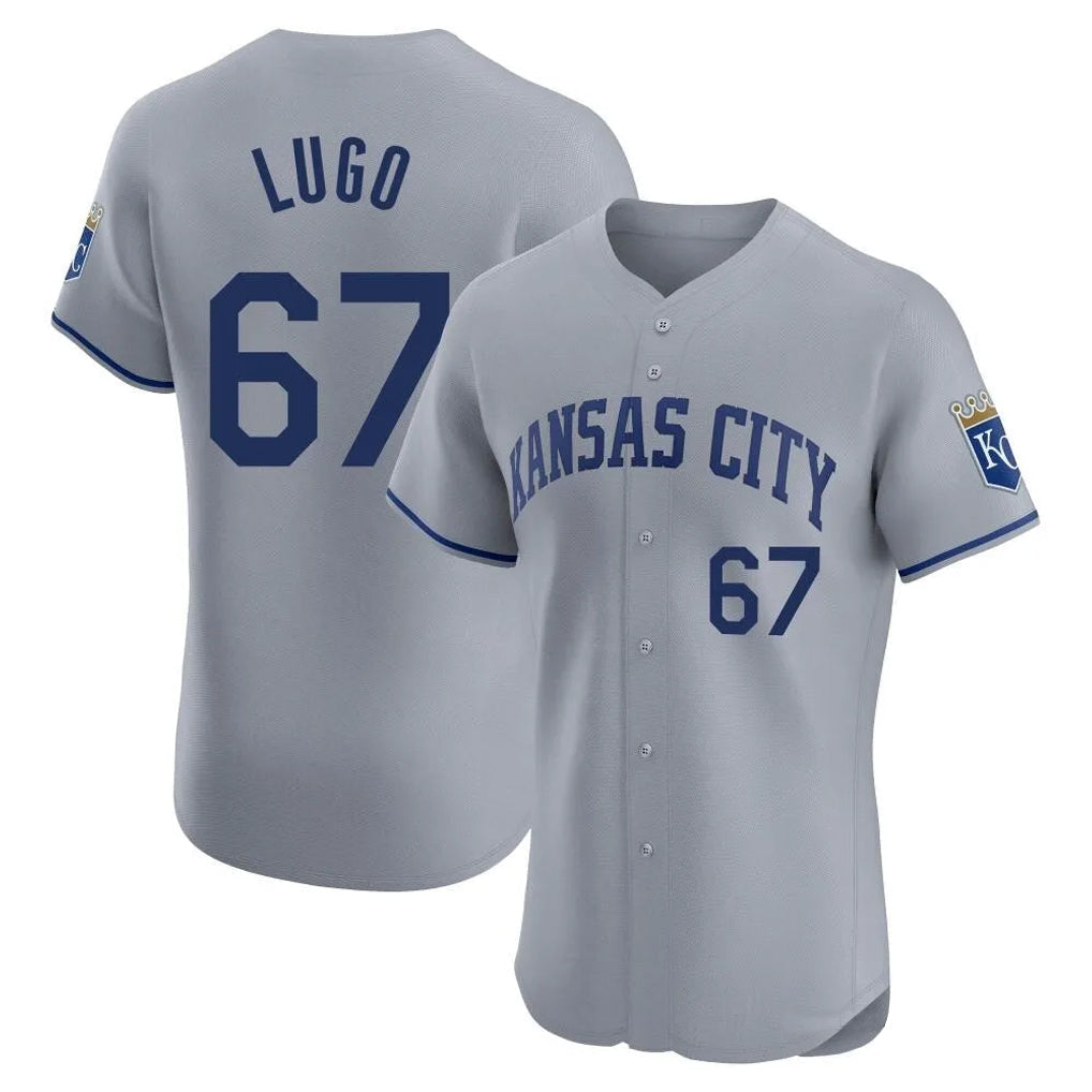 Kdoa KC.Royals #67 Seth Lugo Player Gray Limited Elite Home Stitched Jerseys