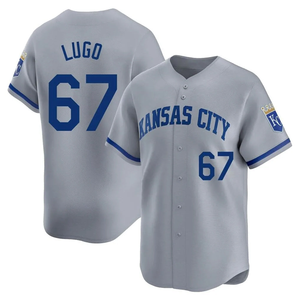 Kdoa KC.Royals #67 Seth Lugo Player Gray Limited Home Stitched Jerseys