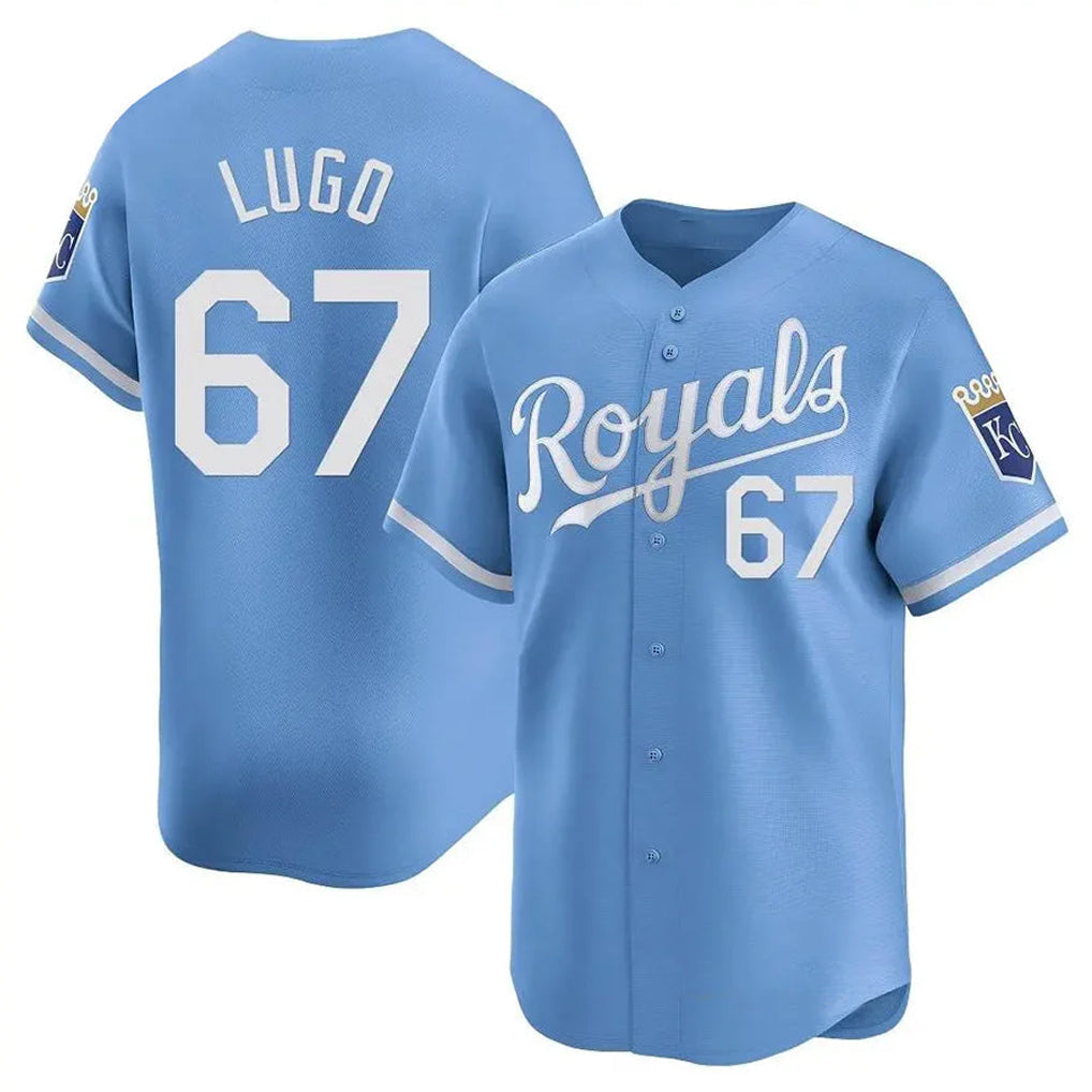 Kdoa KC.Royals #67 Seth Lugo Player Light Blue Alt Limited Home Stitched Jerseys