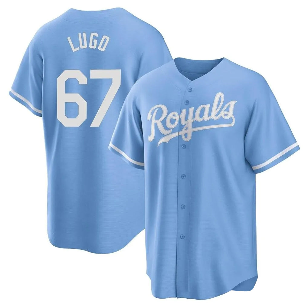 Kdoa KC.Royals #67 Seth Lugo Player Light Blue Home Game Stitched Jerseys