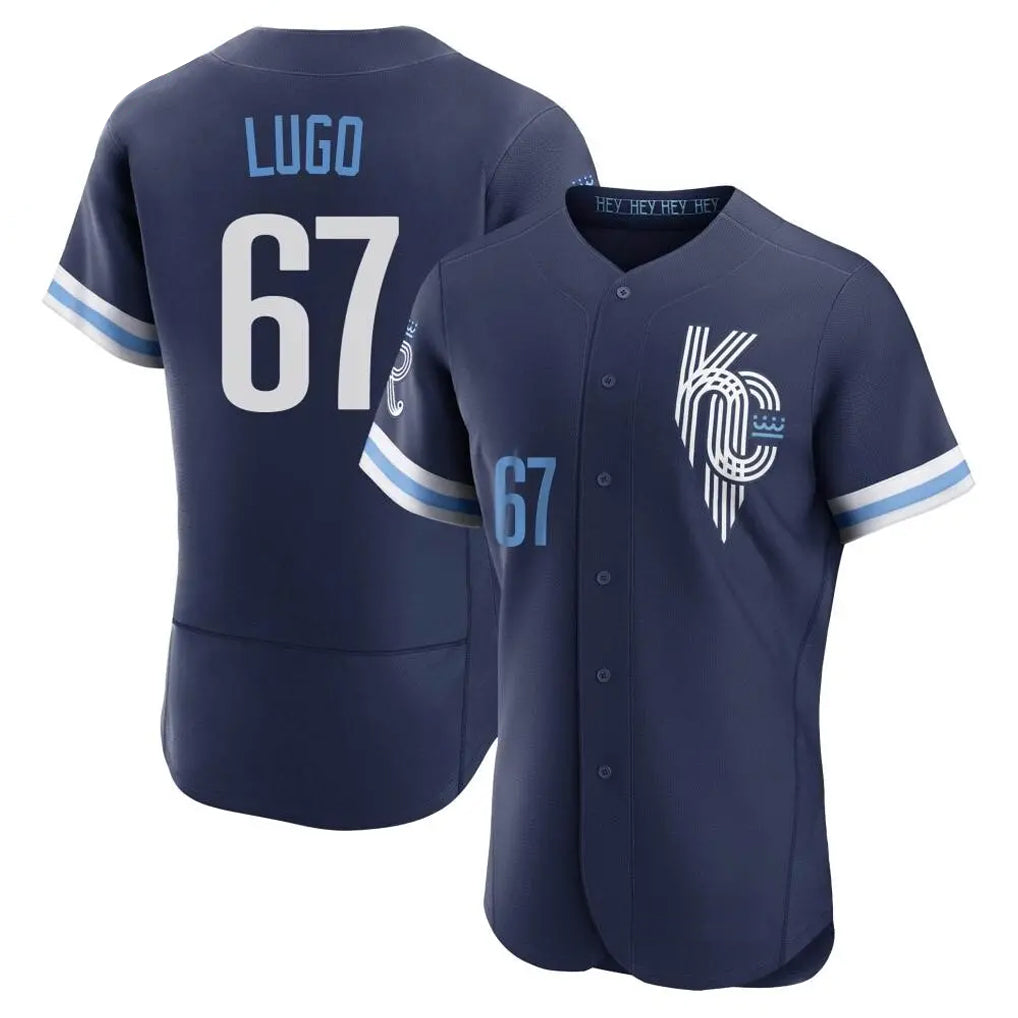 Kdoa KC.Royals #67 Seth Lugo Player Navy City Connect Limited Elite Home Stitched Jerseys