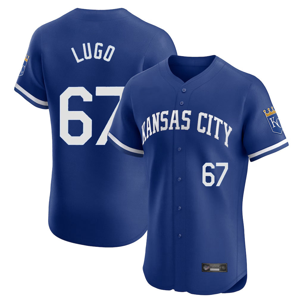 Kdoa KC.Royals #67 Seth Lugo Player Royal Limited Elite Home Game Stitched Jerseys