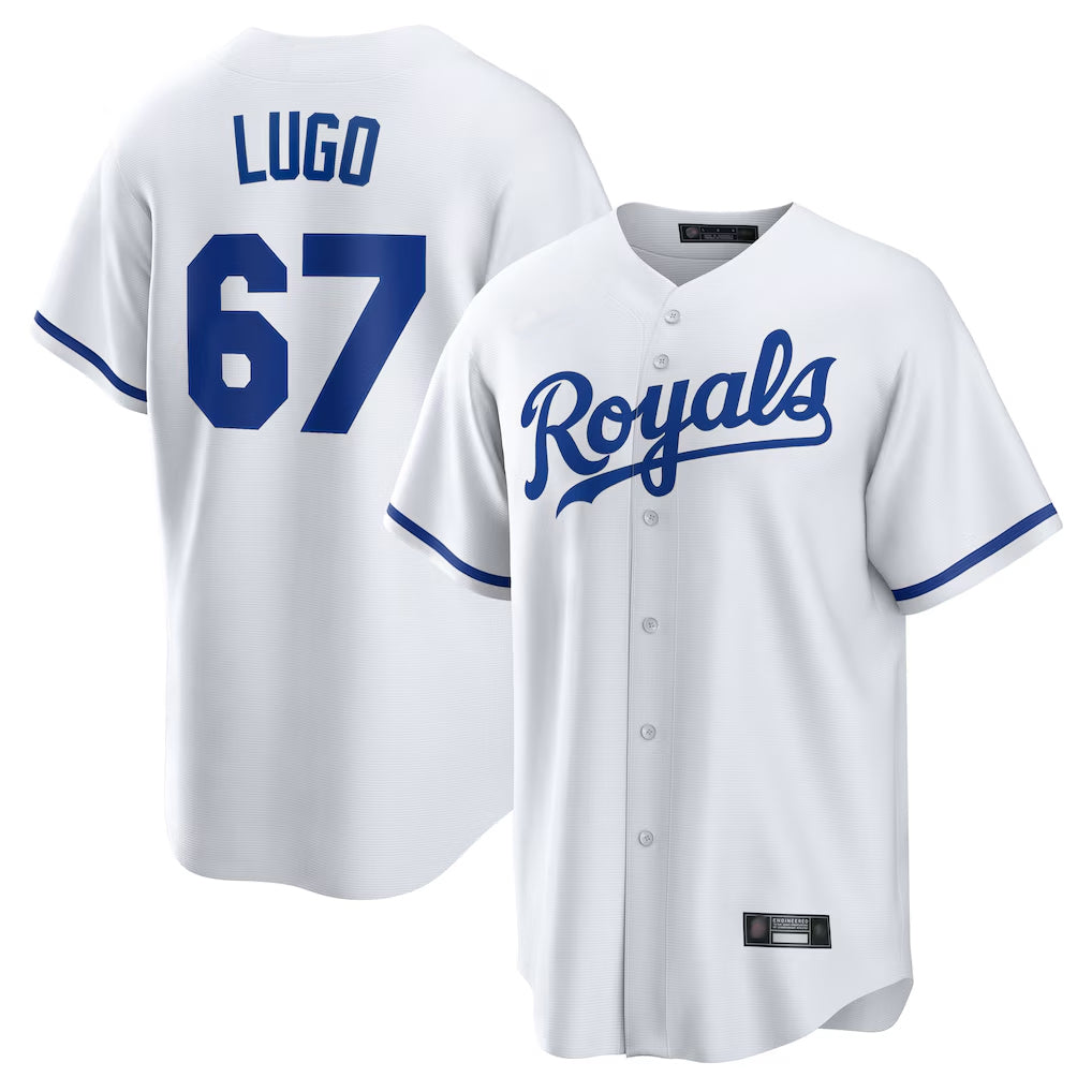 Kdoa KC.Royals #67 Seth Lugo Player White Home Game Stitched Jerseys