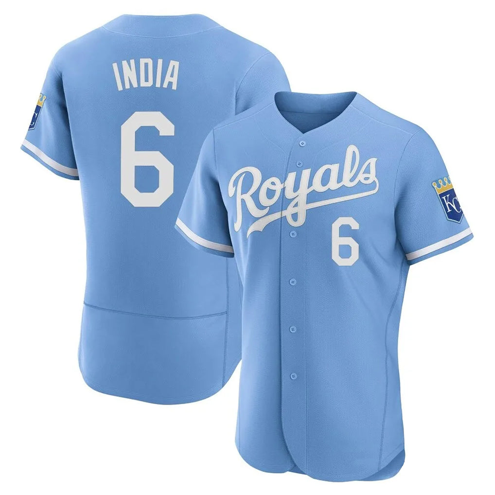 Kdoa KC.Royals #6 Jonathan India Player Light Blue Alt Limited Elite Home Stitched Jerseys