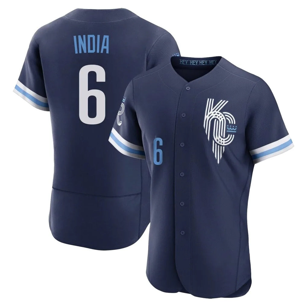 Kdoa KC.Royals #6 Jonathan India Player Navy City Connect Limited Elite Home Stitched Jerseys