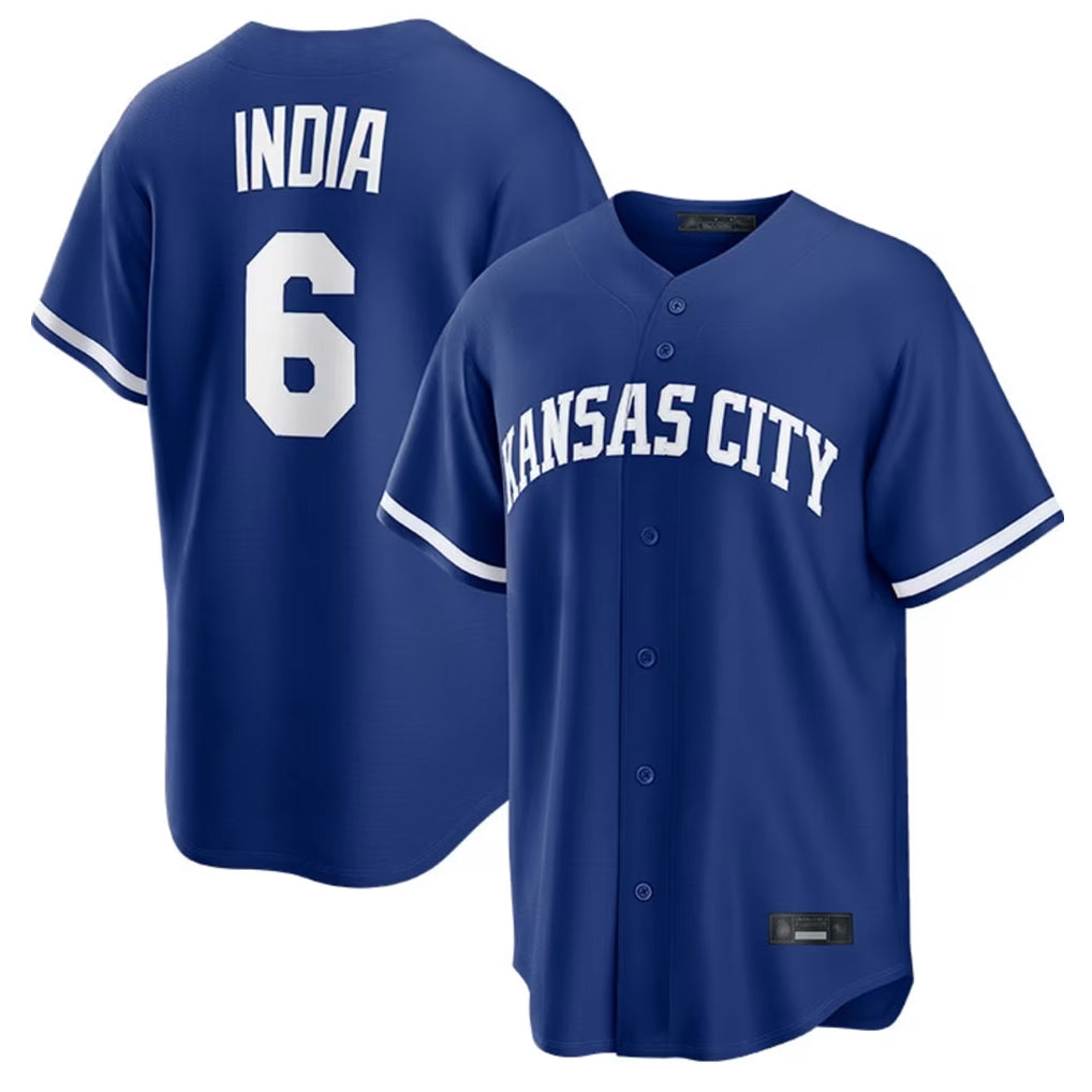 Kdoa KC.Royals #6 Jonathan India Player Royal Game Home Stitched Jerseys