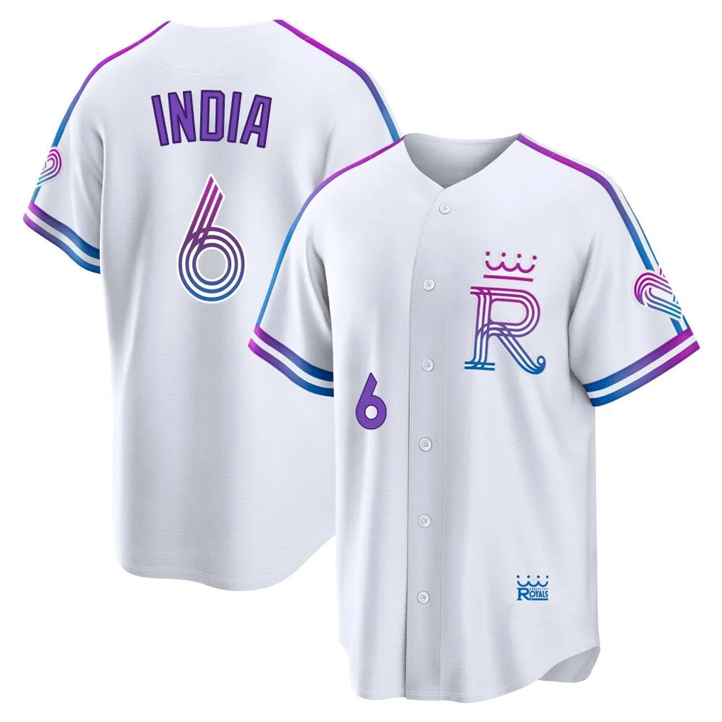 Kdoa KC.Royals #6 Jonathan India Player White 2026 City Connect Limited Home Stitched Jerseys