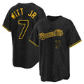 Kdoa KC.Royals #7 Bobby Witt Jr. Player Black Snake Skin City Game Stitched Jerseys